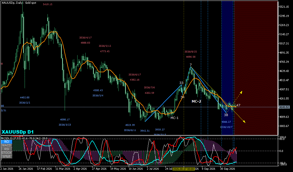 XAUUSD 日足チャート